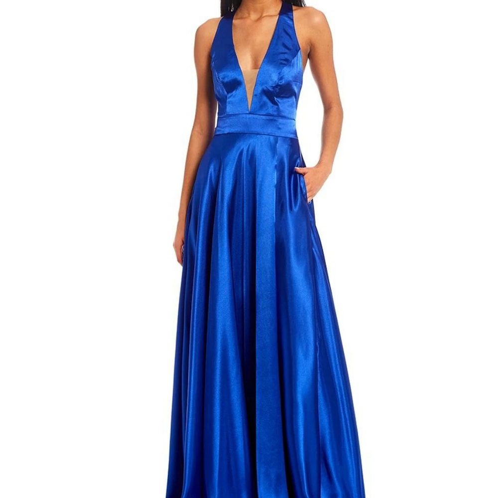 Blondie Nites royal blue prom dress
